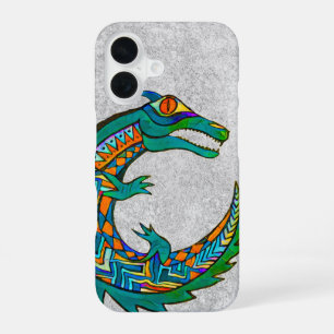 Tribale Alligator Kunst iPhone 16 Hoesje