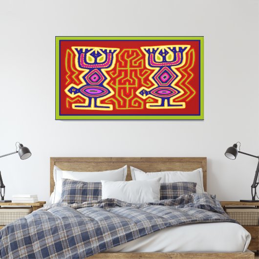 Tribale ancestrale spirits canvas afdruk (Insitu (Slaapkamer))