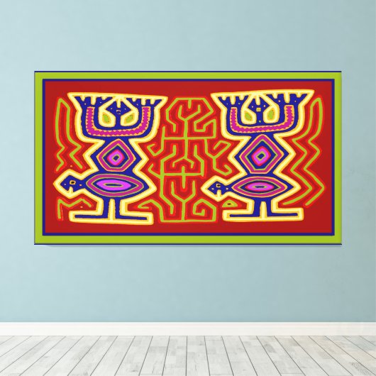 Tribale ancestrale spirits canvas afdruk (Insitu (Houten vloer))