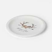 Tribale Arrow en Antlers Papieren Bordje (Gekanteld)