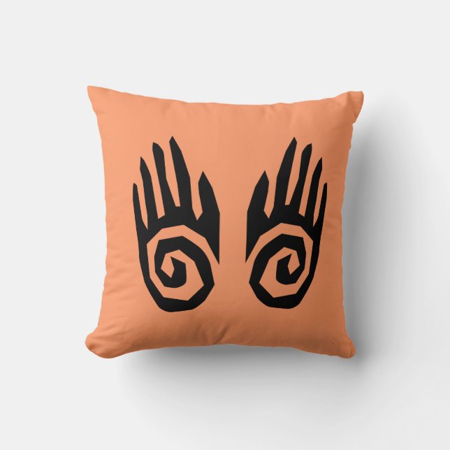 Tribale Art Sierkussen. Tribal Hands Home Decor Kussen (Voorkant)