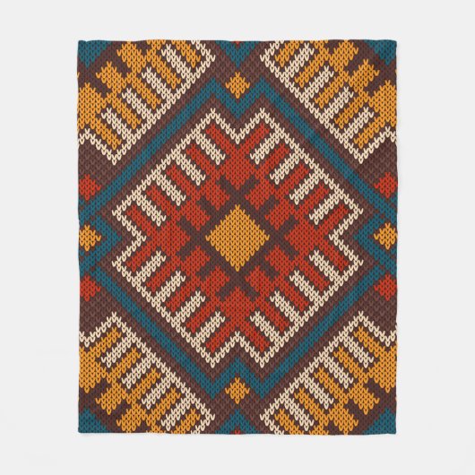 Tribale Aztec naadloos op brei- en wol Fleece Deken (Voorkant)