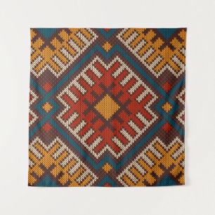 Tribale Aztec naadloos op brei- en wol Wandkleed