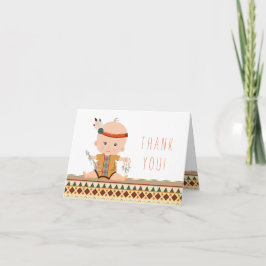 Tribale baby shower bedankkaartjes bedankkaart