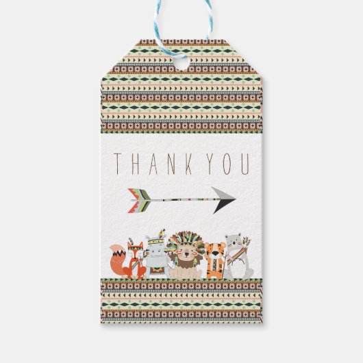 Tribale baby shower cadeaulabel (Voorkant)