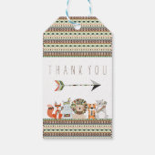 Tribale baby shower cadeaulabel (Achterkant)