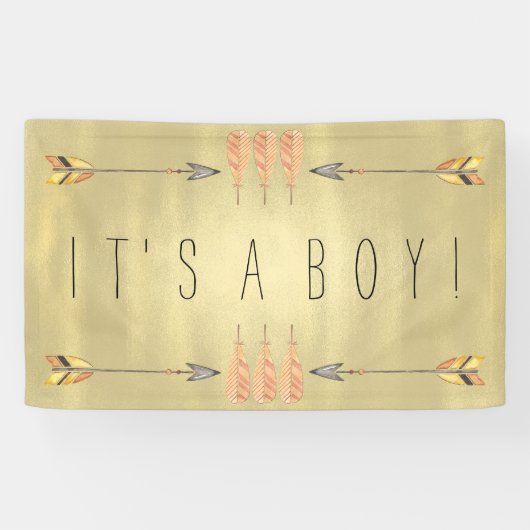 Tribale Baby Shower Pijl Spandoek (Horizontaal)