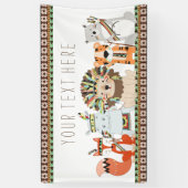 Tribale baby shower spandoek (Verticaal)
