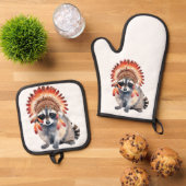 tribale bandiet ovenwant & pannenlap set (Top down)