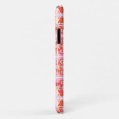 Tribale batik - aardbeiroze en rood Case-Mate iPhone case (Achterkant/rechts)