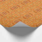 Tribale batik - amberkleurige en bruine tinten cadeaupapier (Hoek)