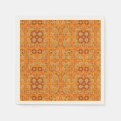 Tribale batik - amberkleurige en bruine tinten servetten (Voorkant)