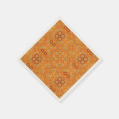 Tribale batik - amberkleurige en bruine tinten servetten (Hoek)