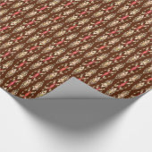 Tribale batik - Bruin, Tan en Koraal Cadeaupapier (Hoek)