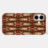 Tribale batik - Bruin, Tan en Koraal Case-Mate iPhone Case (Achterkant (horizontaal))
