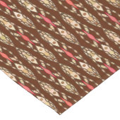 Tribale batik - Bruin, Tan en Koraal Korte Tafelloper (Hoek)