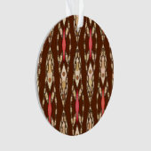 Tribale batik - Bruin, Tan en Koraal Ornament (voorkant)
