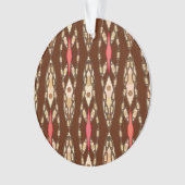 Tribale batik - Bruin, Tan en Koraal Ornament (voorkant)