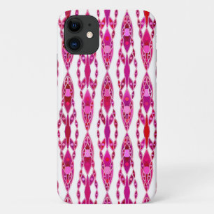 Tribale Batik - Burqundy en Fuchsia Roze Case-Mate iPhone Case