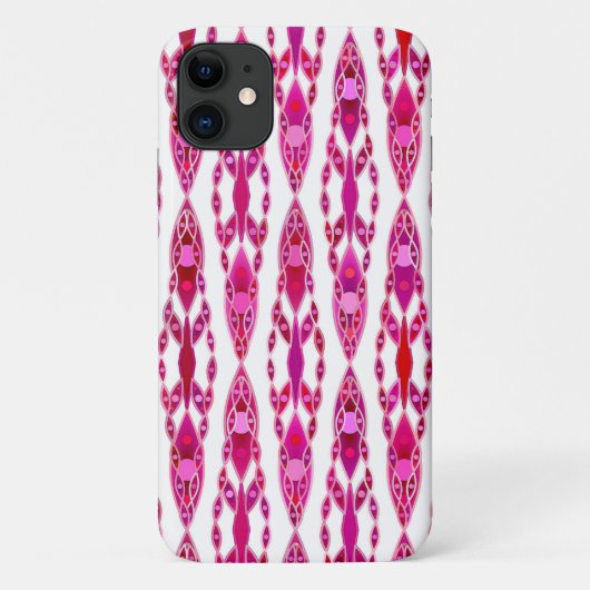 Tribale Batik - Burqundy en Fuchsia Roze Case-Mate iPhone Case (Achterkant)