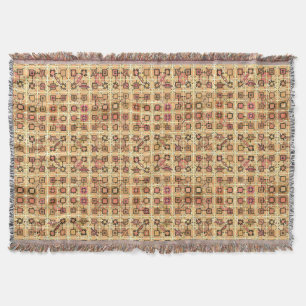 Tribale batik - chocolade bruin en kamelan deken