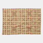 Tribale batik - chocolade bruin en kamelan theedoek (Horizontaal)