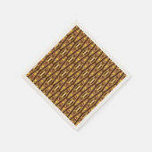 Tribale batik - Chocolate Brown en beige Servetten (Hoek)