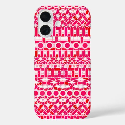 Tribale batik - Diep rood, maron en wit Case-Mate iPhone Case (Achterkant)