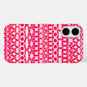 Tribale batik - Diep rood, maron en wit Case-Mate iPhone Case (Achterkant (horizontaal))