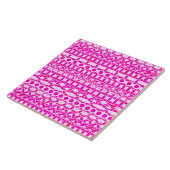 Tribale Batik - fuchsia, magenta, orchidee en wit Tegeltje (Zijkant)