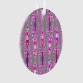 Tribale batik - Fuchsia Pink, Violet en Grey Ornament (voorkant)