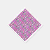 Tribale batik - Fuchsia Pink, Violet en Grey Servetten (Hoek)