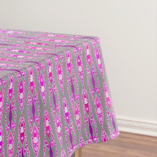 Tribale batik - Fuchsia Pink, Violet en Grey Tafelkleed (Voorbeeld)