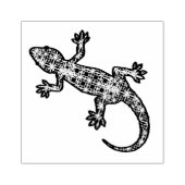Tribale batik Gecko/hagedis Rubberstempel (Afrduk)