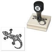 Tribale batik Gecko/hagedis Rubberstempel (Gestempeld)