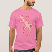Tribale batik Gecko - koraalroze en room T-shirt (Voorkant)