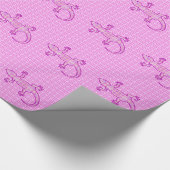 Tribale batik Gecko - orchid en shell roze Cadeaupapier (Hoek)