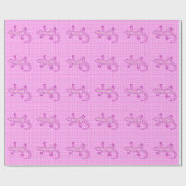 Tribale batik Gecko - orchid en shell roze Cadeaupapier (Vlak)