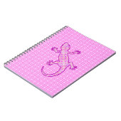 Tribale batik Gecko - orchid en shell roze Notitieboek (Linkerzijde)