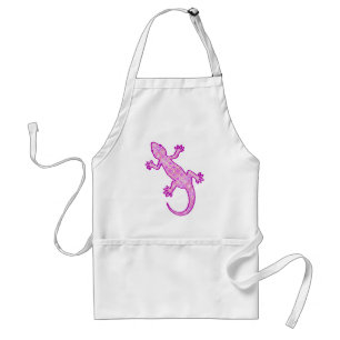 Tribale batik Gecko - orchid en shell roze Standaard Schort