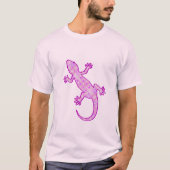 Tribale batik Gecko - orchid en shell roze T-shirt (Voorkant)