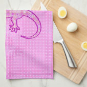 Tribale batik Gecko - orchid en shell roze Theedoek (Quarter Fold)