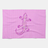Tribale batik Gecko - orchid en shell roze Theedoek (Horizontaal)