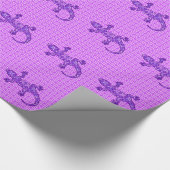 Tribale batik Gecko - violet en amethisch paars Cadeaupapier (Hoek)