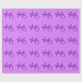 Tribale batik Gecko - violet en amethisch paars Cadeaupapier (Vlak)