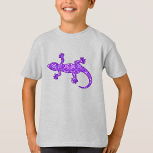 Tribale batik Gecko - violet en amethisch paars T-shirt