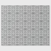 Tribale batik - grijs/grijs, zwart/wit cadeaupapier (Vlak)