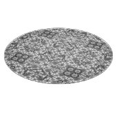Tribale batik - grijs/grijs, zwart/wit snijplank (Hoek)