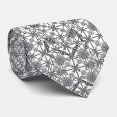 Tribale batik - grijs/grijs, zwart/wit stropdas (Opgerold)