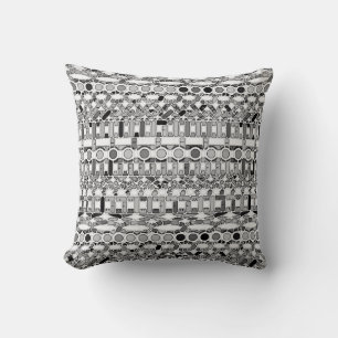 Tribale Batik - grijstinten Kussen